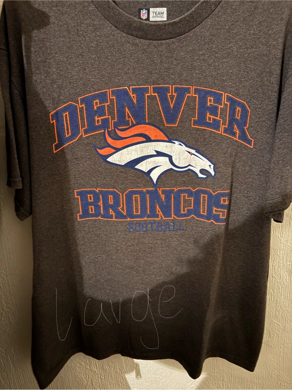 Denver Broncos Gray Graphic Tee - NFL Team Shirt